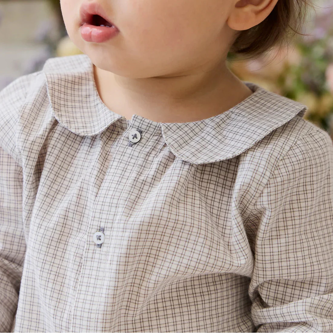 Jamie Kay Organic Cotton Gabriel Top - Cloud Check - Image 4