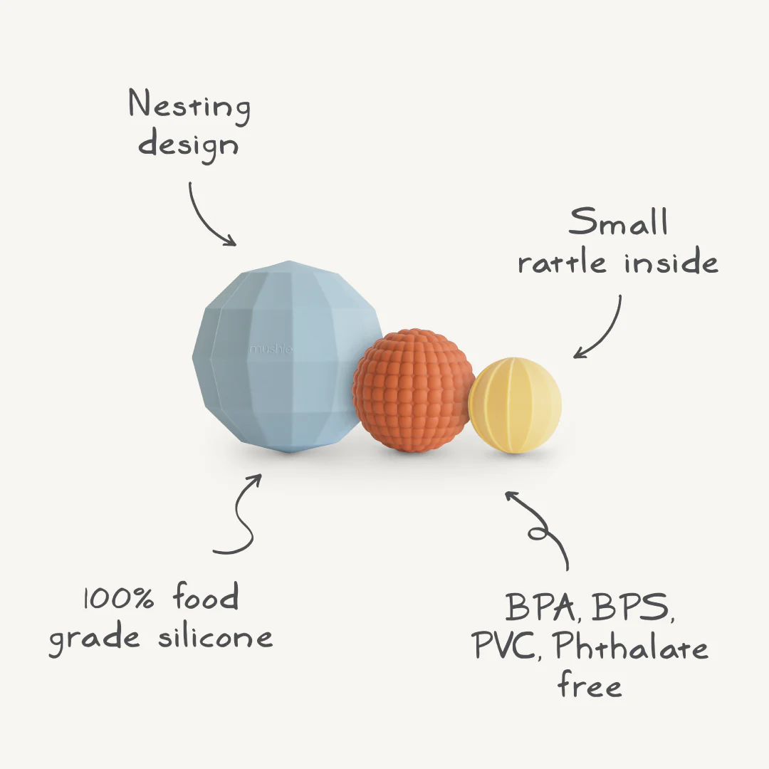 Mushie Nesting Spheres Sensory Toy - Image 4