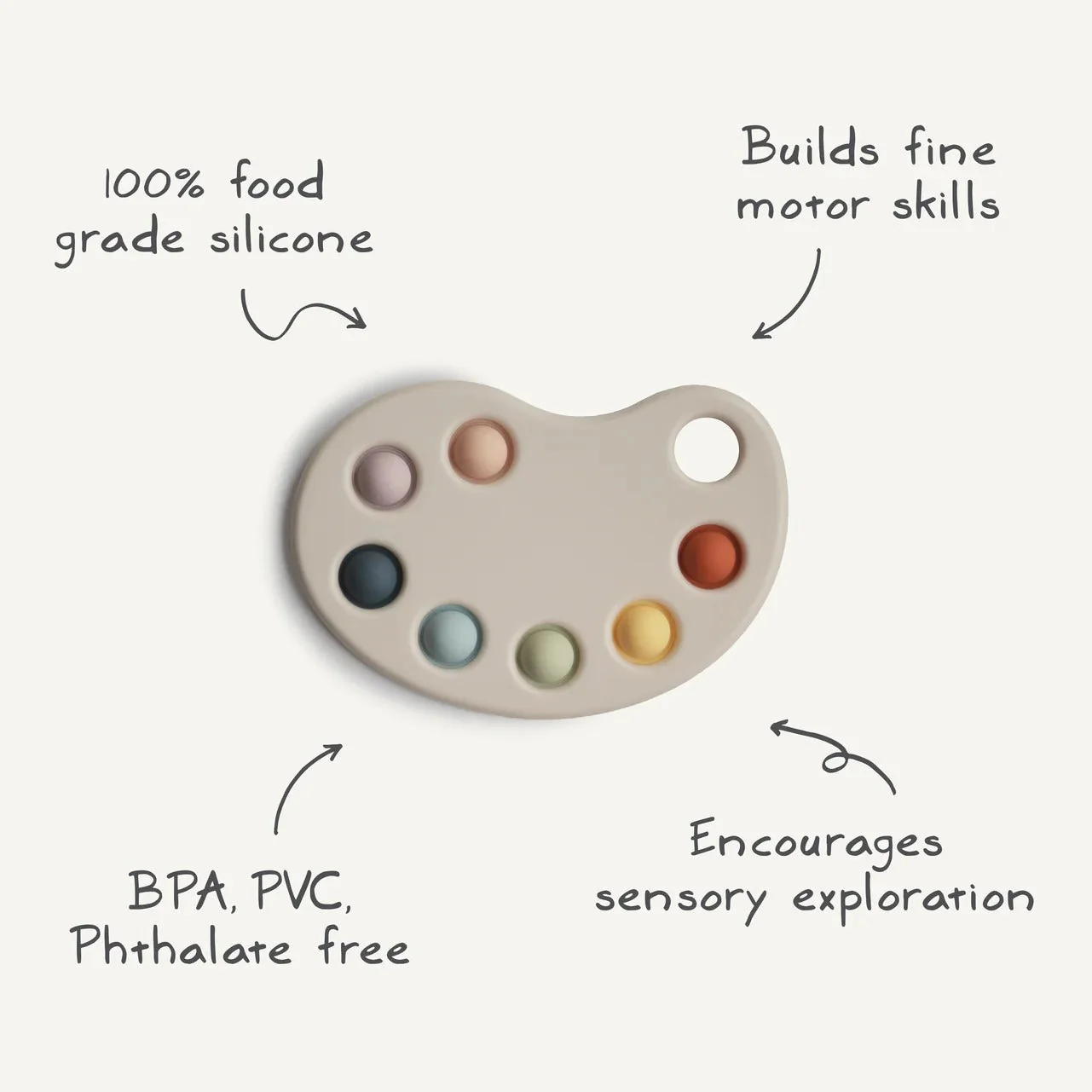 Mushie Paint Palette Press Toy - Image 4