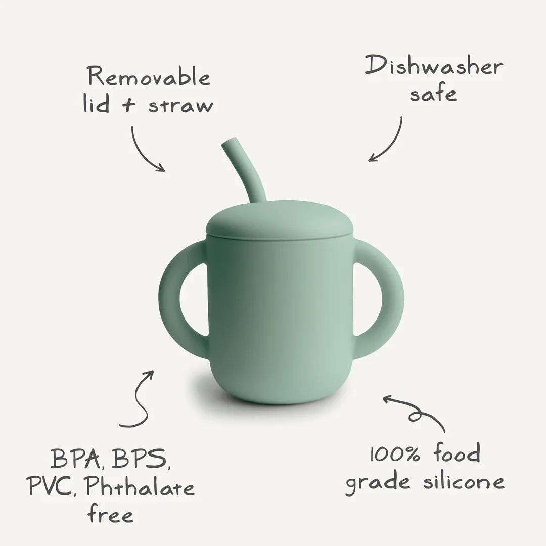 Mushie Silicone Training Cup + Straw - Image 4